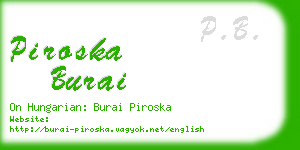 piroska burai business card